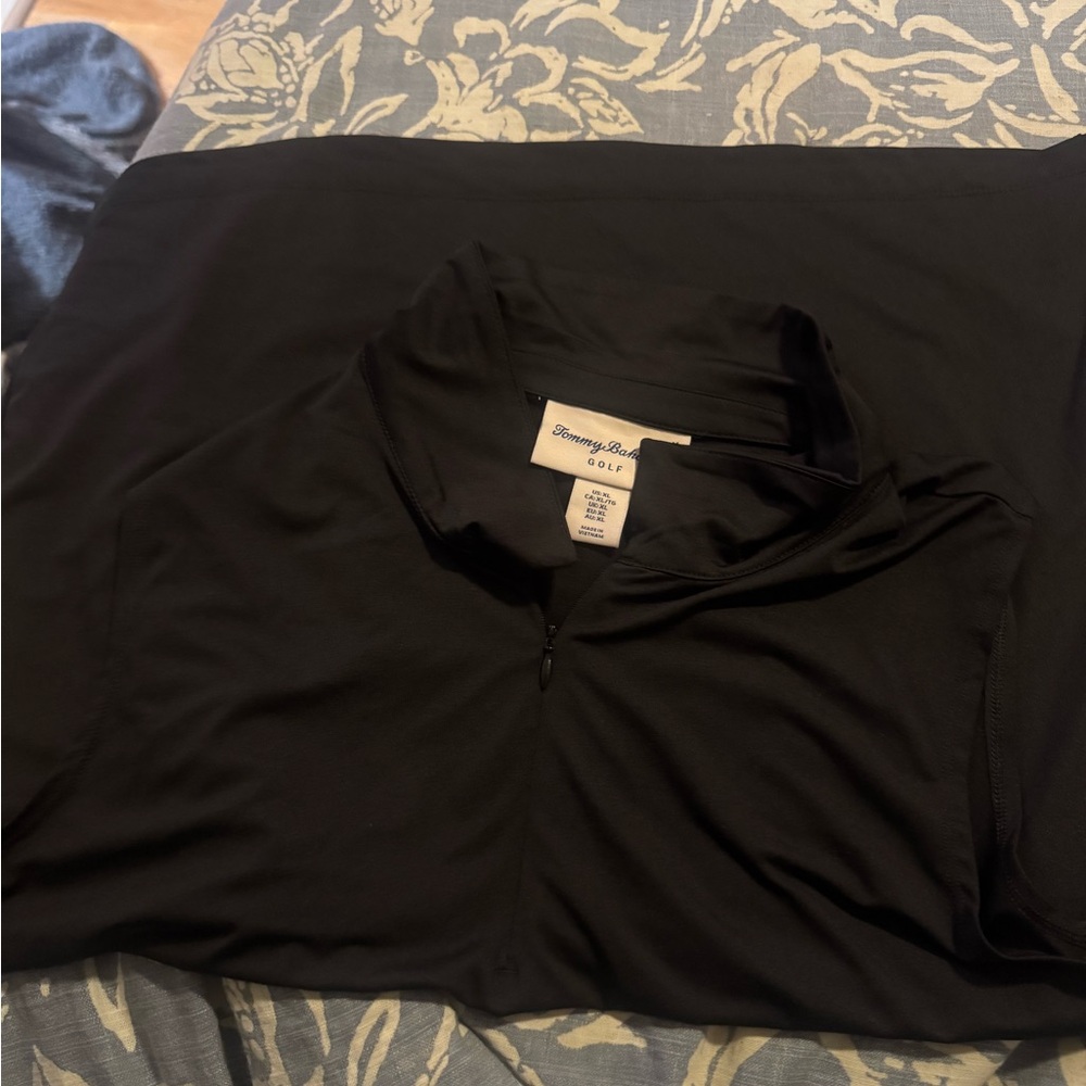 Tommy Bahama Black Quarter-Zip sleeveless